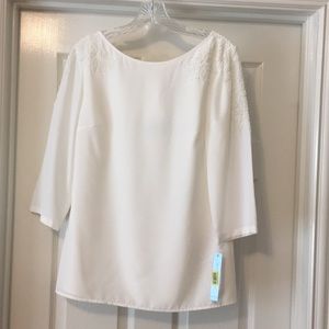 Antonio Melani Beaded White Top